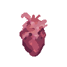 Pixel art of a heart
